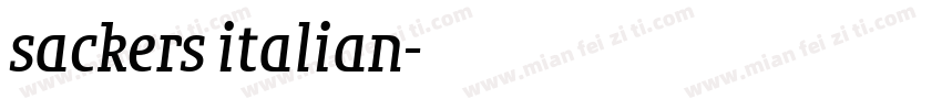 sackers italian字体转换